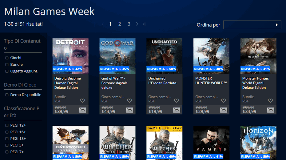 Immagine di PlayStation Store celebra la Milan Games Week 2018 con nuovi saldi