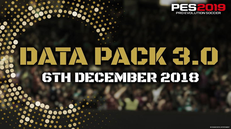 PES 2019: Il Data Pack 3.0 arriverà il 6 dicembre