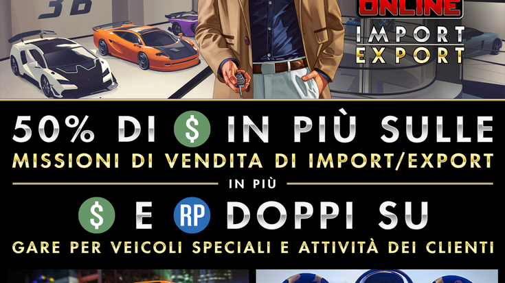 GTA Online: Bonus sulle missioni di vendita di import/export