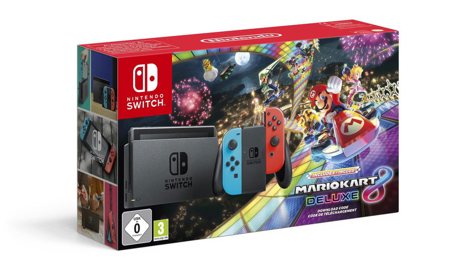 Immagine di Nintendo Switch: bundle Mario Kart 8 Deluxe sfreccia nei negozi