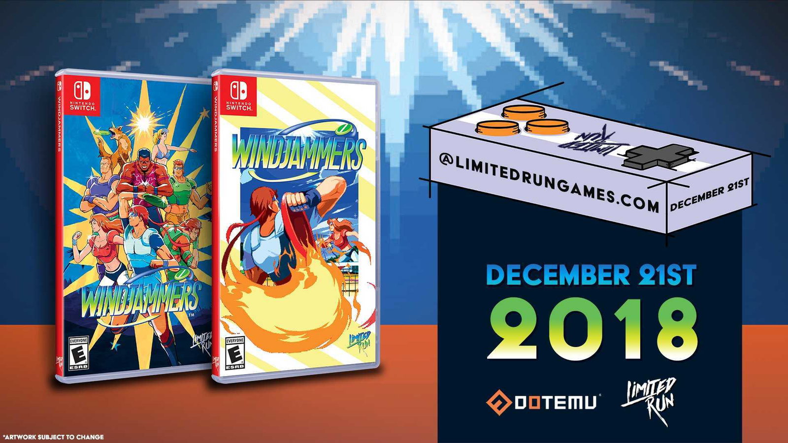 Limited Run Games: Annunciate le edizioni fisiche di Windjammers e Celeste