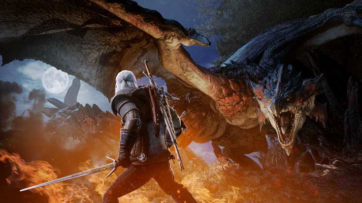 Monster Hunter World riceve espansione Iceborne, Geralt nel 2019