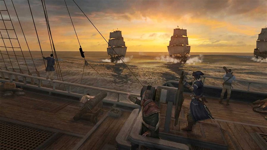 Immagine di Assassin's Creed III Remastered si mostra in modalità handheld su Switch