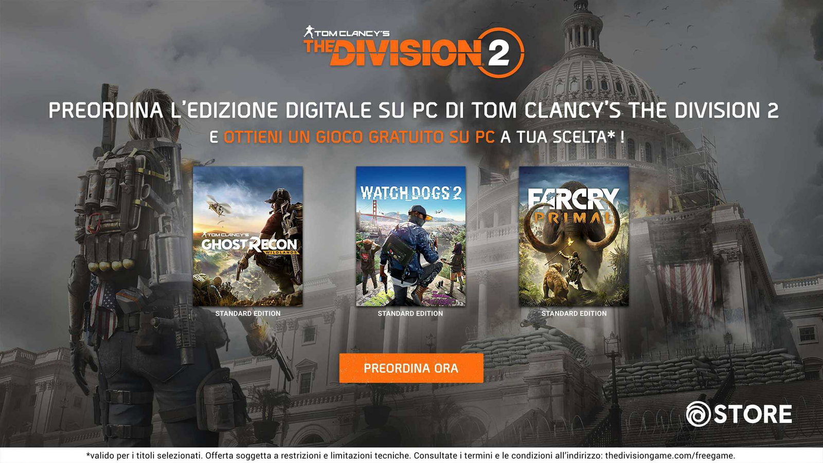 The Division 2: prenotate su PC, ottenete un altro gioco Ubisoft