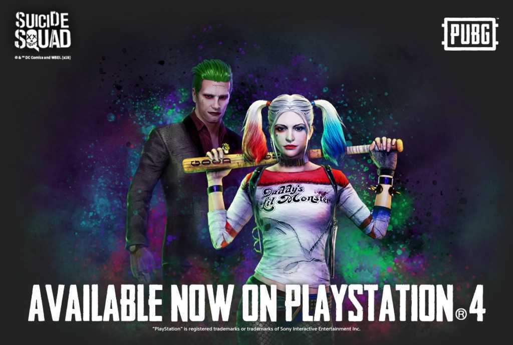 PUBG: le skin di Suicide Squad anche su PS4