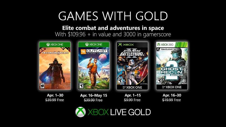 Immagine di Games With Gold: Disponibili i primi due giochi di aprile