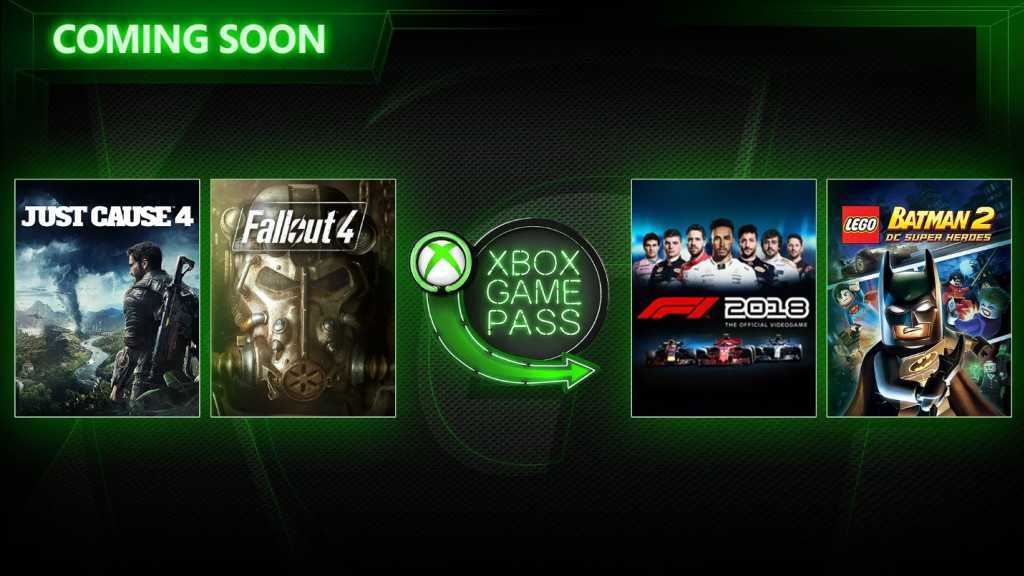 Xbox Game Pass: Fallout 4, F1 2018, LEGO Batman 2 a marzo