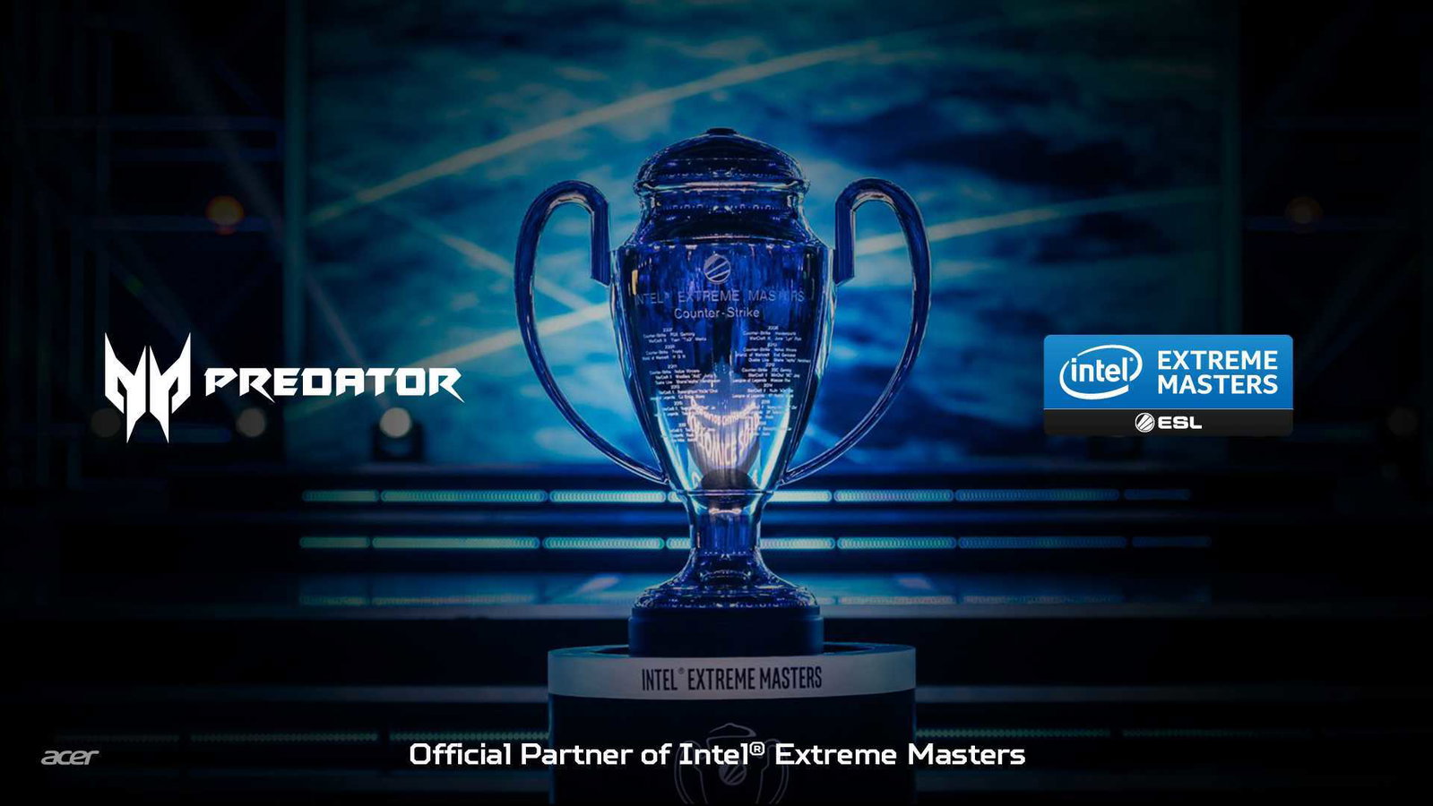 ESL annuncia la partnership con Acer agli Intel Extreme Masters