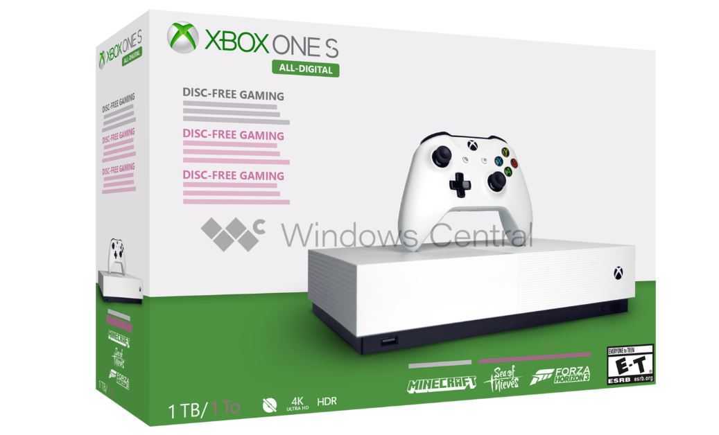 Xbox One S All-Digital: ecco possibile boxart e data d'uscita