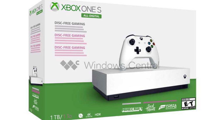 Xbox One S All-Digital: ecco possibile boxart e data d'uscita
