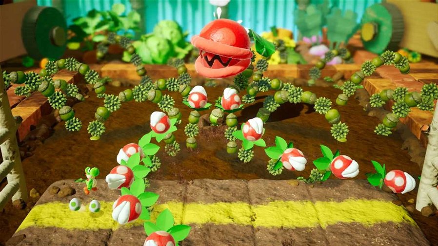 Immagine di Yoshi's Crafted World, un video sulla co-op