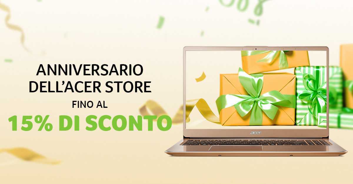 Acer Store celebra con degli sconti il suo compleanno