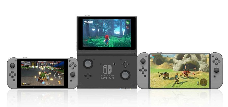 Immagine di Nintendo Switch Pro con secondo schermo avvistato nel nuovo firmware