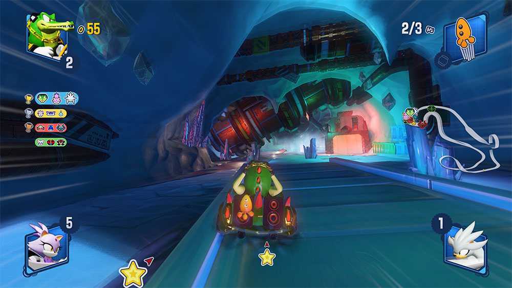 Team Sonic Racing: Immagini dello stage Frozen Junkyard