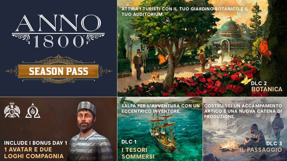 Immagine di Anno 1800 disponibile da oggi, scopriamo contenuti gratuiti e season pass