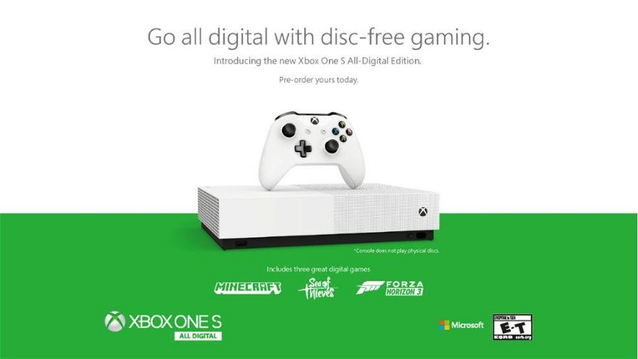 Immagine di Xbox One S All-Digital Edition: Tutti i dettagli sul lancio italiano