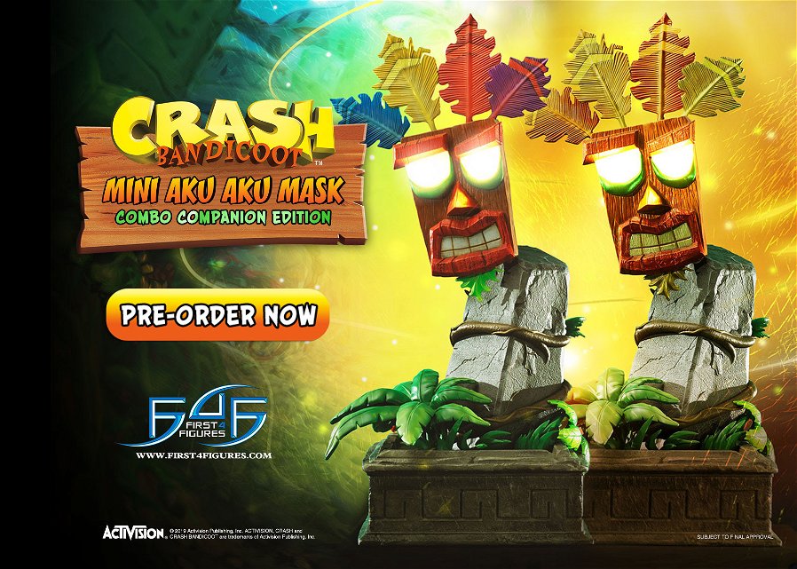 Immagine di Crash Bandicoot, uno sguardo ravvicinato alla mini maschera Aku Aku