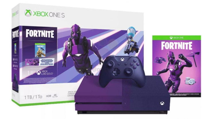 Fortnite: un leak della Xbox One S viola a tema