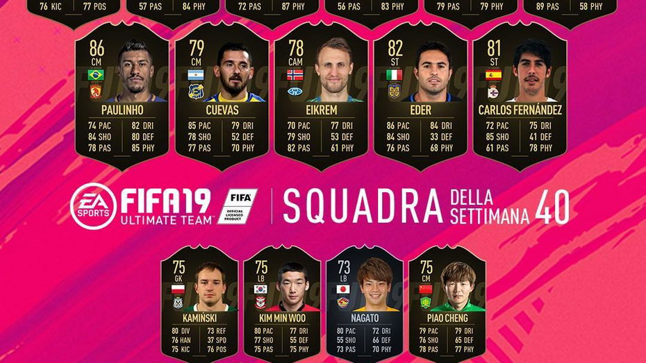 Immagine di FIFA 19 Ultimate Team: Eder e Iniesta nella TOTW #40