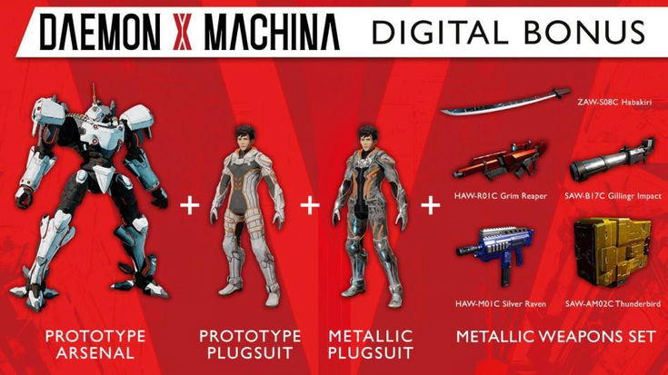 Daemon X Machina, ecco quanto peserà il gioco (e i bonus preorder digitali)