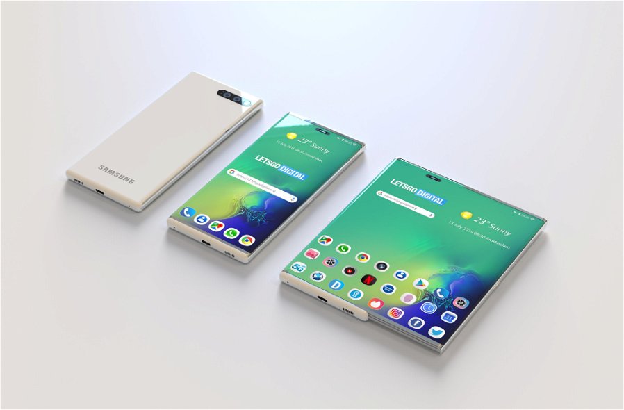 Immagine di Samsung brevetta un display estensibile per un futuro Galaxy