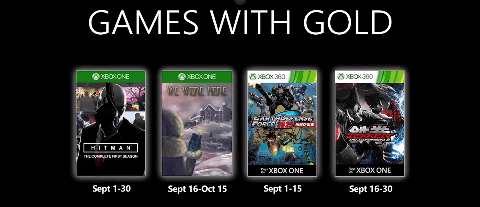 Svelati i Games with Gold di settembre