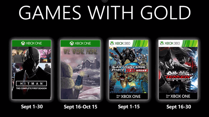 Svelati i Games with Gold di settembre