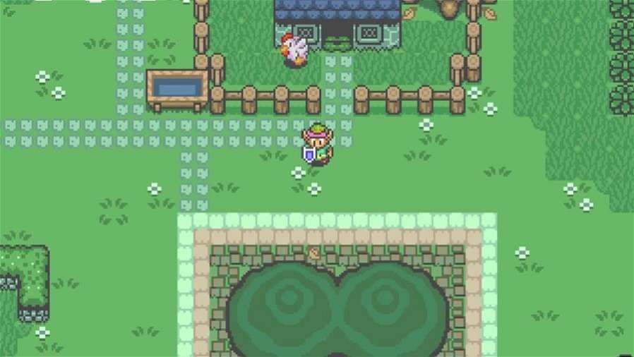 Immagine di L'overworld di Zelda: A Link to the Past ricreato in Animal Crossing