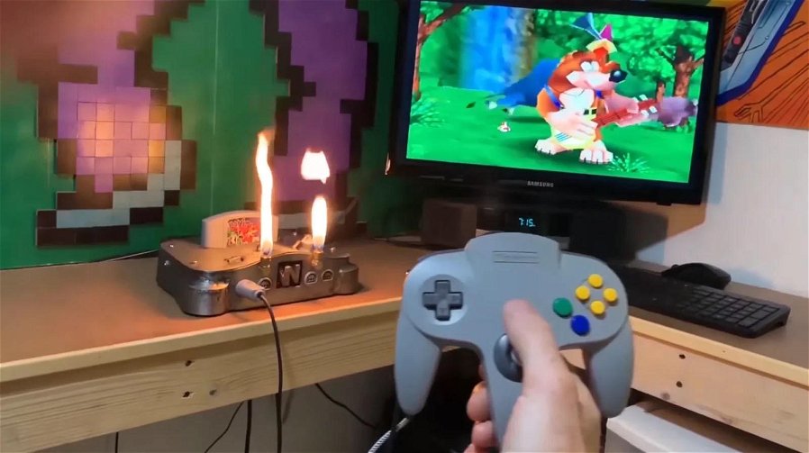 Immagine di Fan realizza una Nintendo 64 che sputa fuoco – sul serio