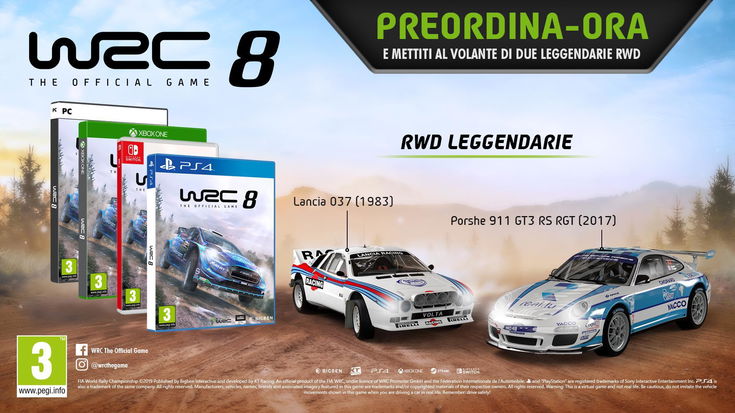 WRC 8: ecco le diverse edizioni e i bonus per i pre-order