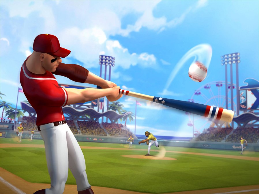 Immagine di Ballistic Baseball sarà disponibile al lancio di Apple Arcade