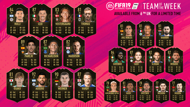 FIFA 19 Ultimate Team: Berardi, Izzo e Aguero nella TOTW #45