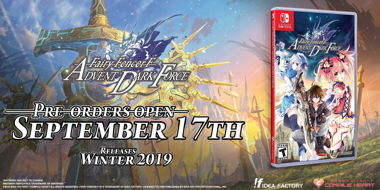 Fairy Fencer F Advent Dark Force arriverà in edizione fisica limitata su Switch