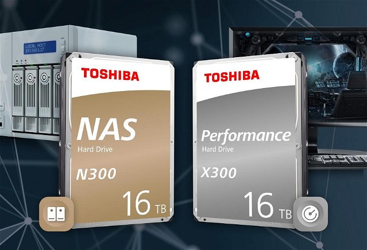 Immagine di Toshiba amplia le serie di hard disk N300 e X300 con i modelli da 16TB