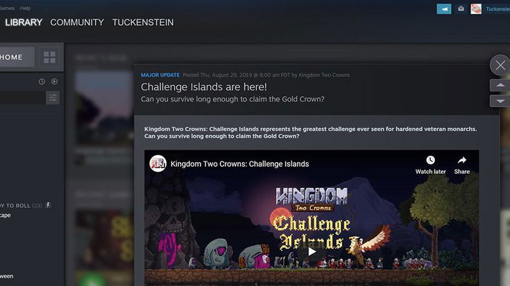Steam, disponibile la beta della nuova libreria