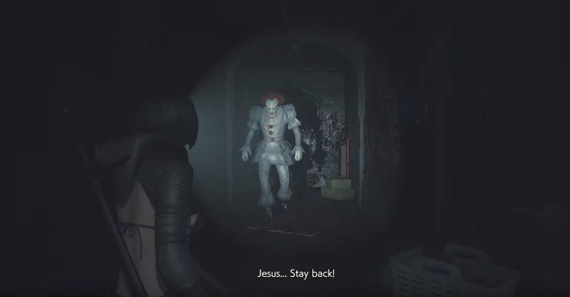 Resident Evil 2, una mod introduce il clown Pennywise da IT