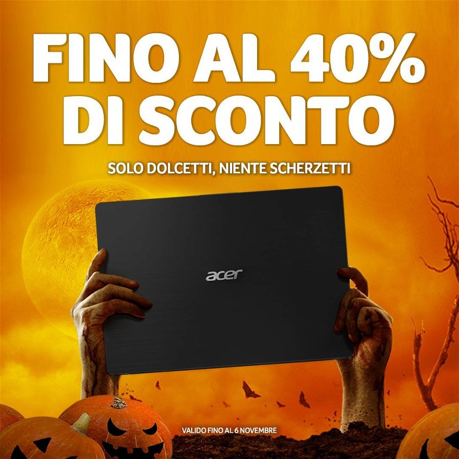 Immagine di Acer: Sconti sino al 40% sullo store ufficiale per festeggiare Halloween
