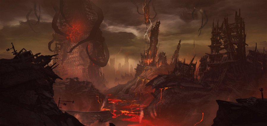 Immagine di Un concept art infernale per Doom Eternal
