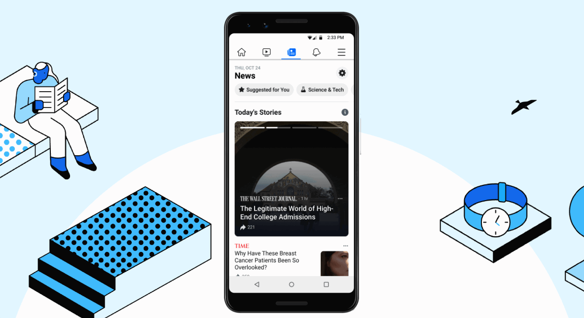 Facebook inizia a sperimentare con Facebook News