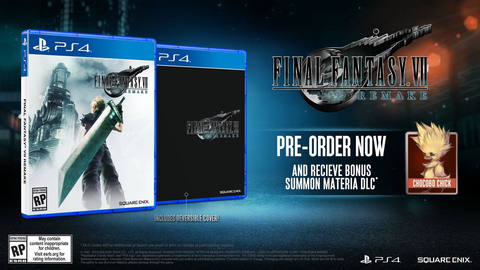 Final Fantasy VII avrà la copertina reversibile