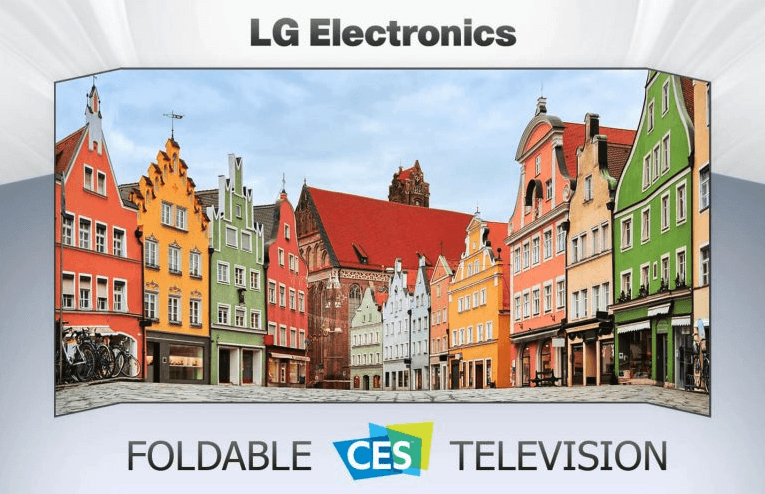 Immagine di LG presenta un televisore pieghevole a fisarmonica
