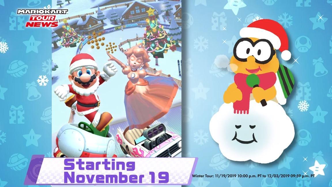 Il Winter Tour di Mario Kart Tour è ora disponibile