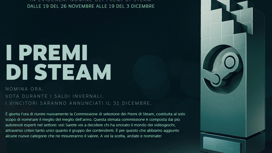 Immagine di Steam Awards, votate per i premi ai migliori giochi dell'anno