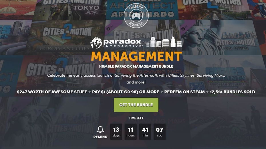 Immagine di Humble Bundle offre un nuovo pacchetto dedicato ai gestionali Paradox, tra cui Cities Skylines