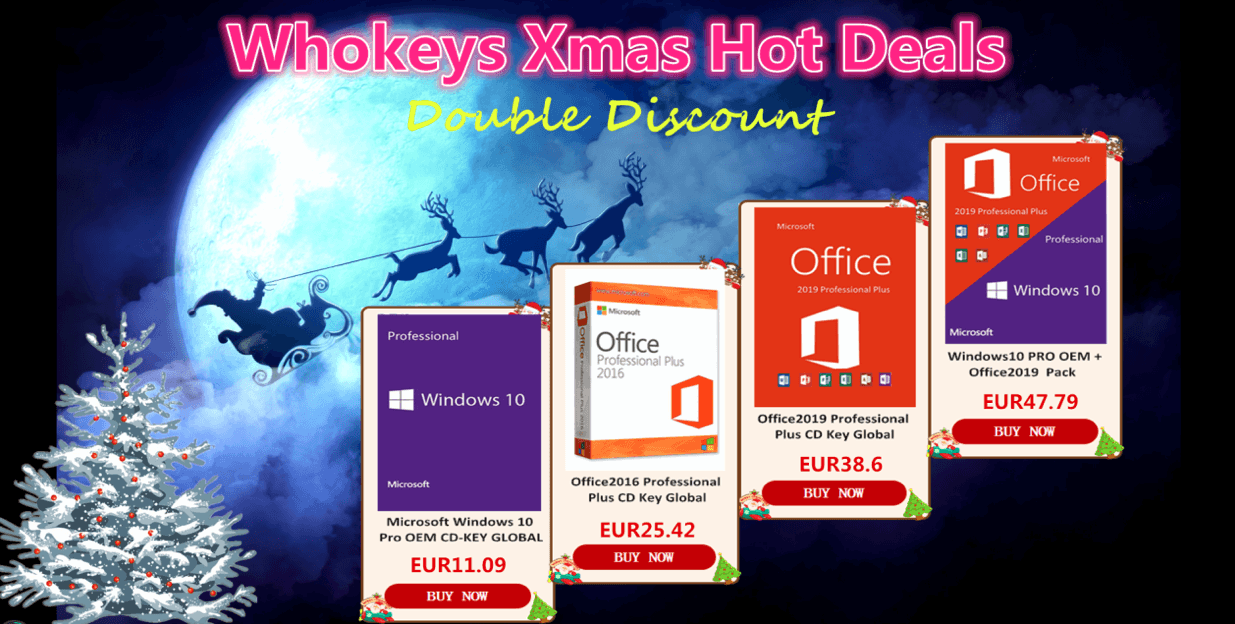 Grandi sconti natalizi per Windows e Office su Whokeys
