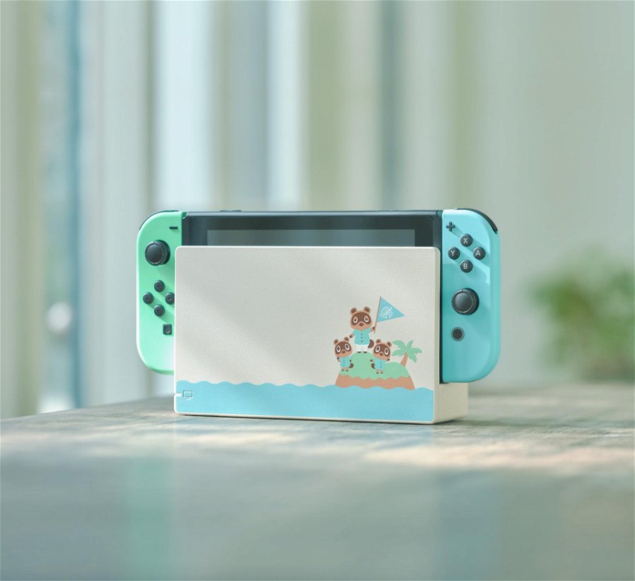 Immagine di Nintendo presenta un modello di Switch a tema Animal Crossing New Horizons