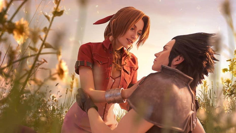 Immagine di Final Fantasy VII Remake, un cosplay (perfetto) di Aerith e Zack