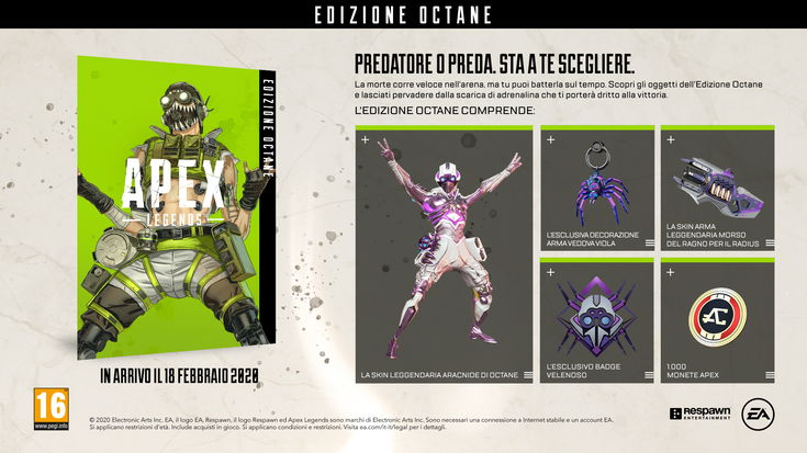 Apex Legends: Edizione Octane disponibile da oggi