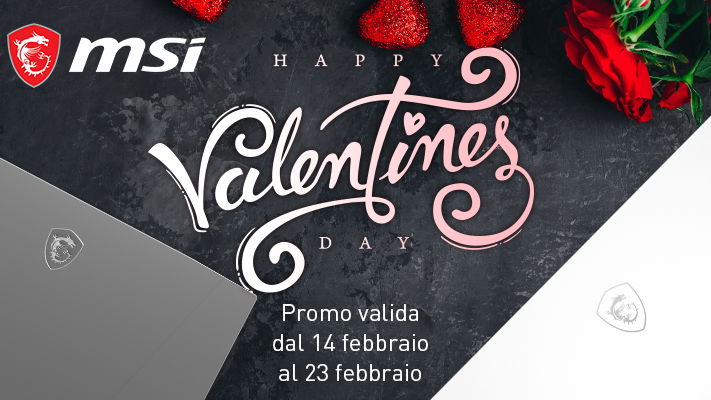 Sconti sui laptop MSI in occasione di San Valentino