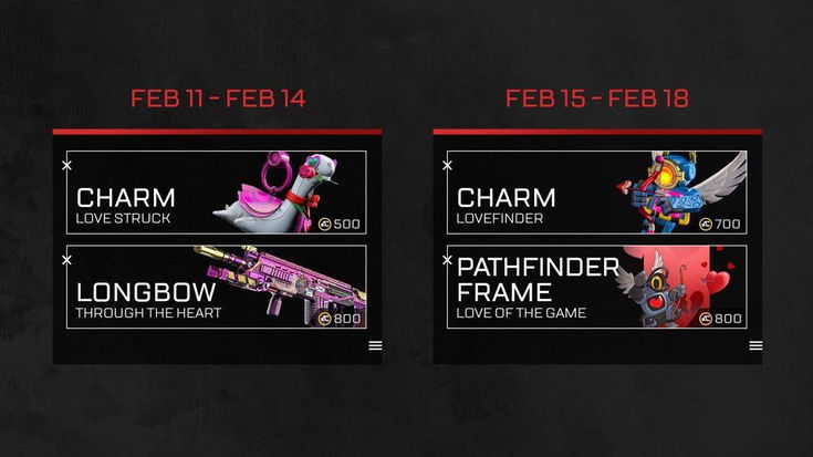 Apex Legends presenta nuovi contenuti a tema San Valentino